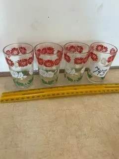 Set of (4) Swanky Swigs 3” Tall Glasses