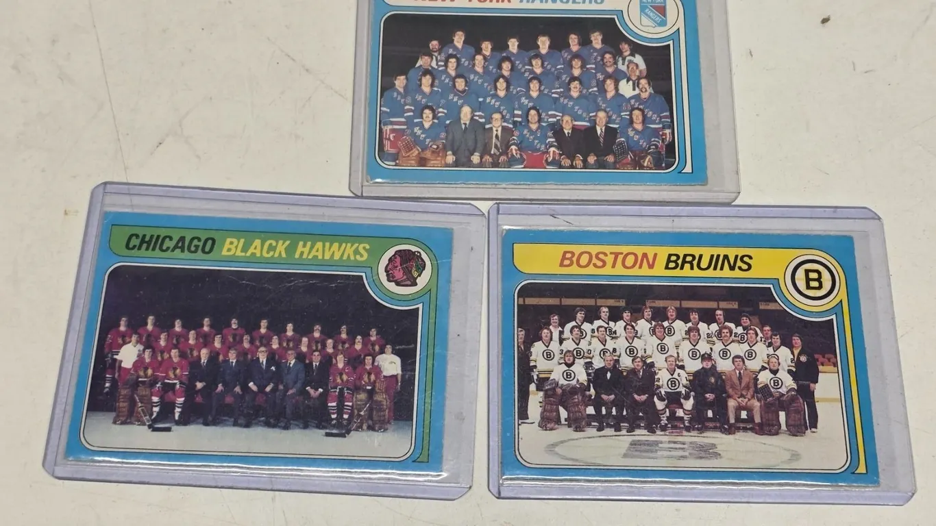 Bruins Rangers Blackhawks Team Checklists 1978-80 O-Pee-Chee