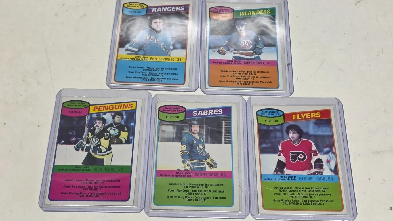 Penguins Isles Sabres Rangers Flyers Team Checklist 1980-81 OPC Unmarked