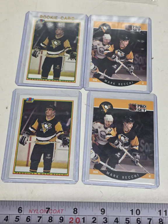 4 Mark Recchi Rookie Cards 1990-91 Bowman & Pro Set