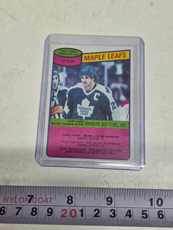 1980-81 O-Pee-Chee Toronto Maple Leafs Checklist Unmarked