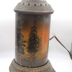 Antique "Forest Fire"  Motion Lamp