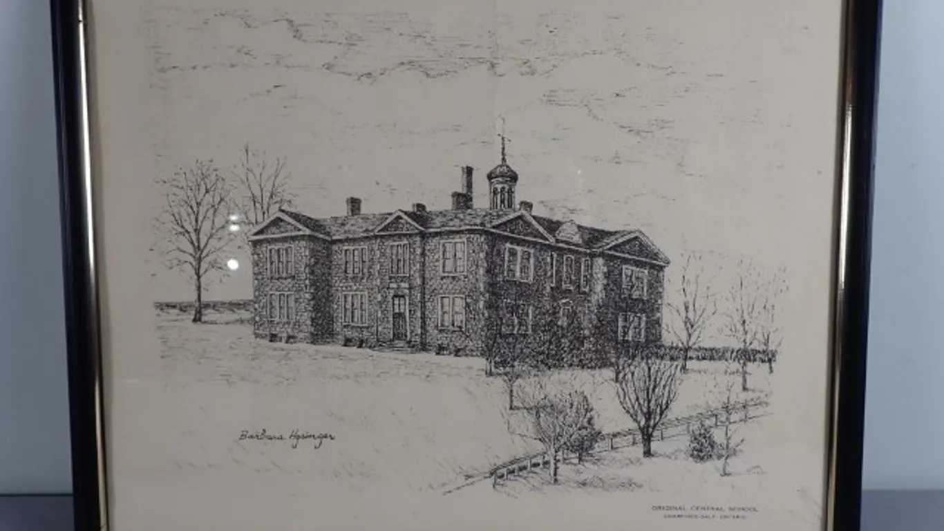 Framed Original Central School Cambridge