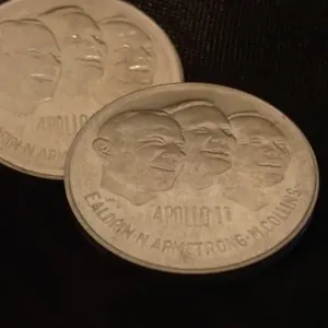 1969 Apollo 11 Commemorative Aluminum Tokens