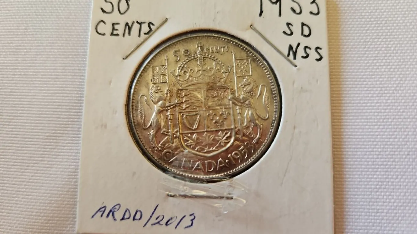 1953 Cdn 50 cent, NSS, SD