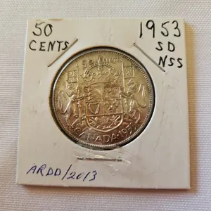 1953 Cdn 50 cent, NSS, SD