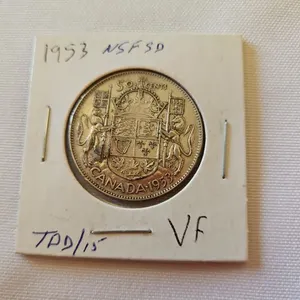 1953 Cdn 50 cent - NSF, SD