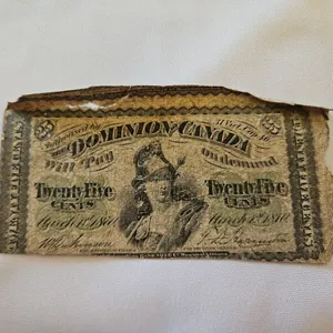 1870 Dominion of Canada Shinplaster - mutilated
