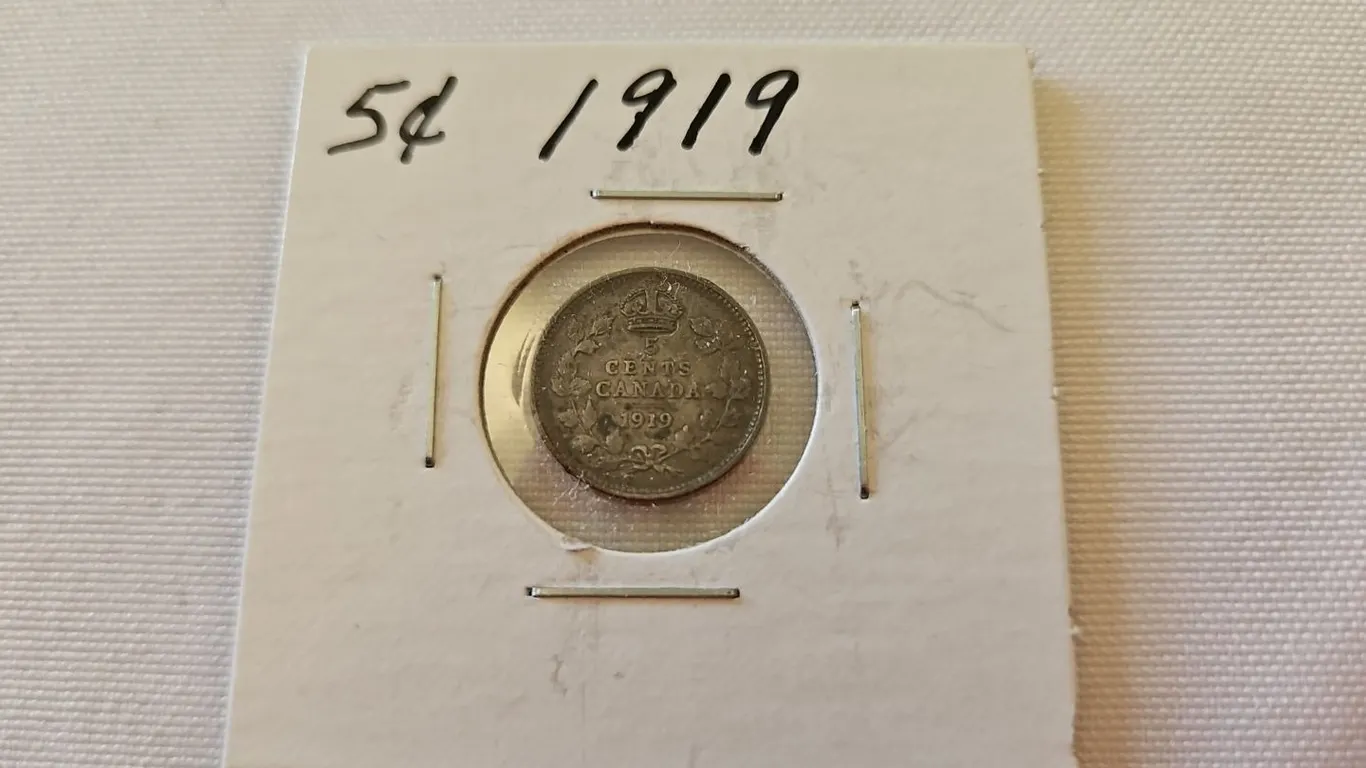 1919 Cdn 5 cent
