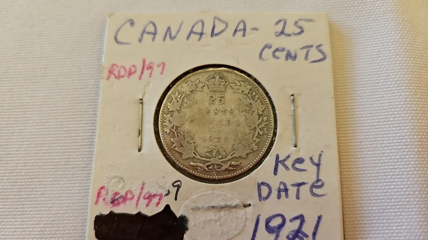 1921 Cdn 25 cent - Key Date