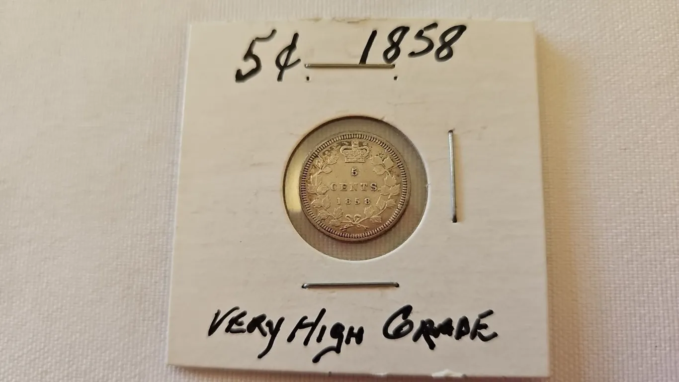 1858 Cdn 5 cent