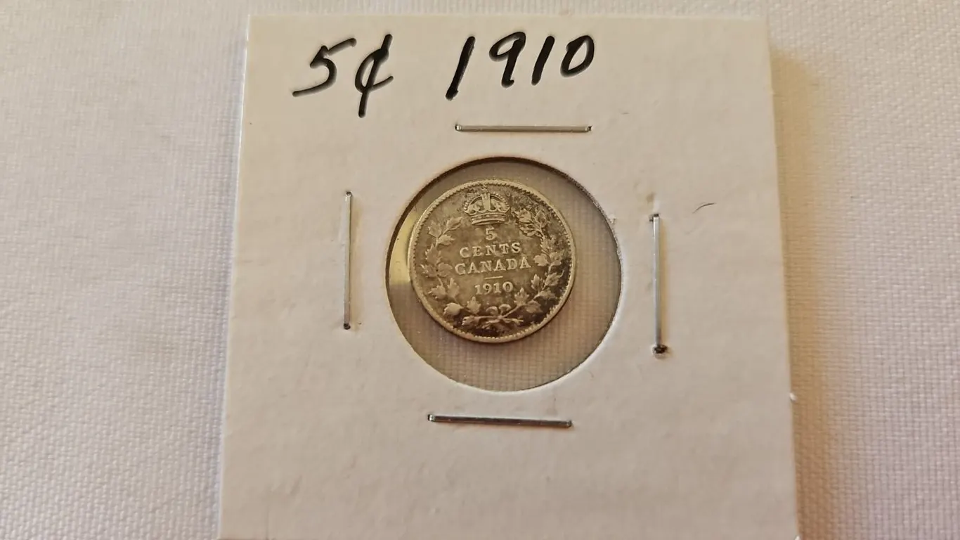 1910 Cdn 5 cent