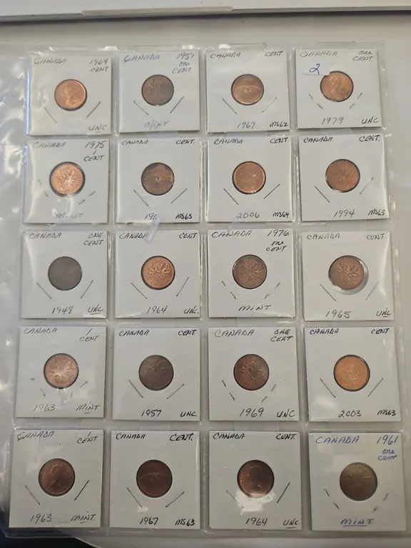 20 - Cdn pennies, UNC-MS
