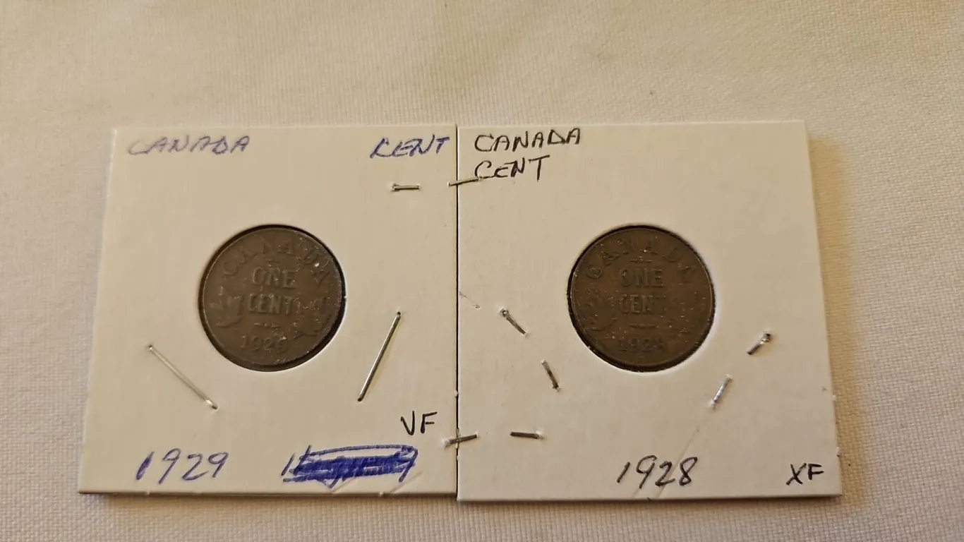 1928-29 Cdn pennies