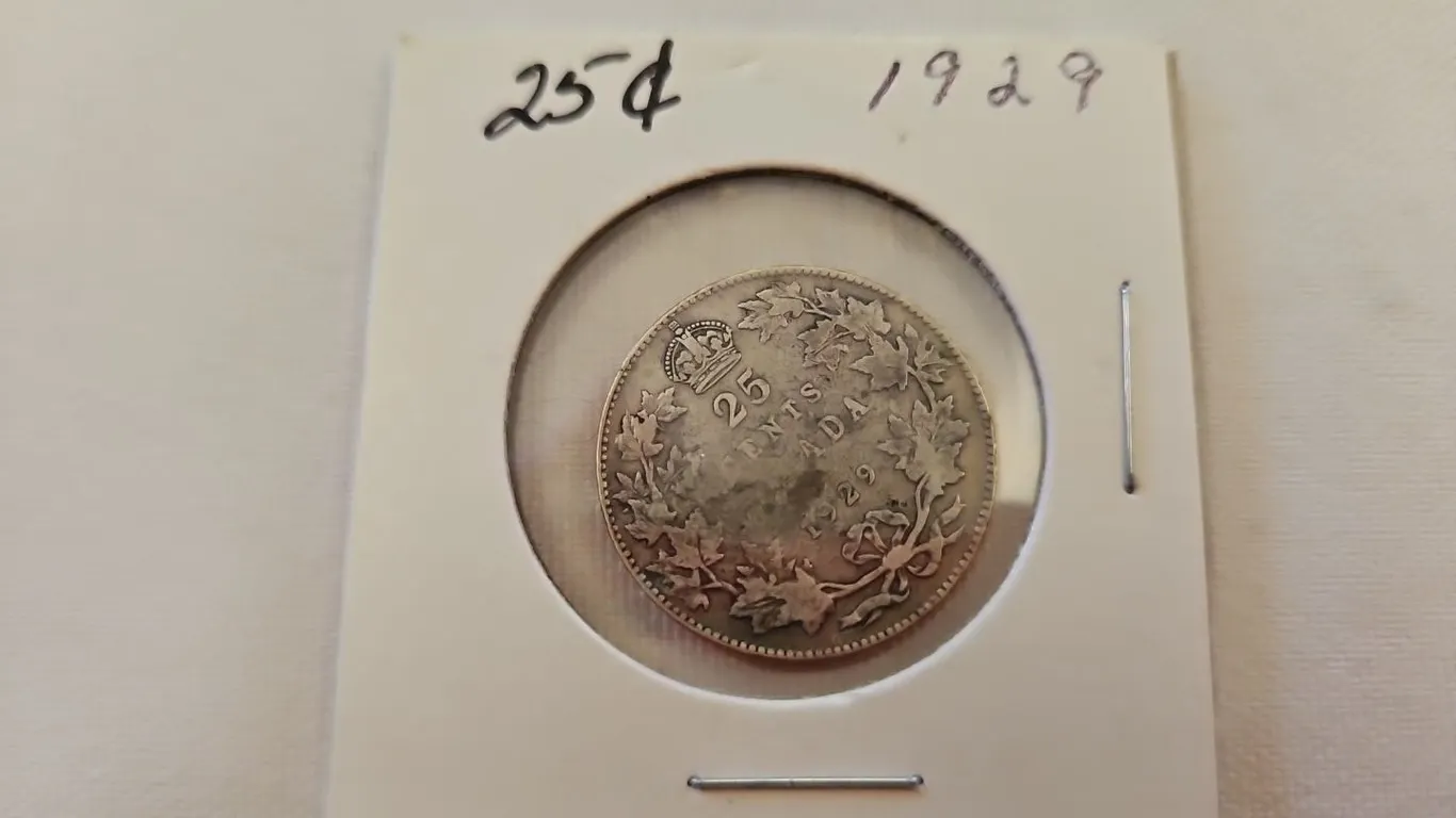 1929 Cdn 25 cent