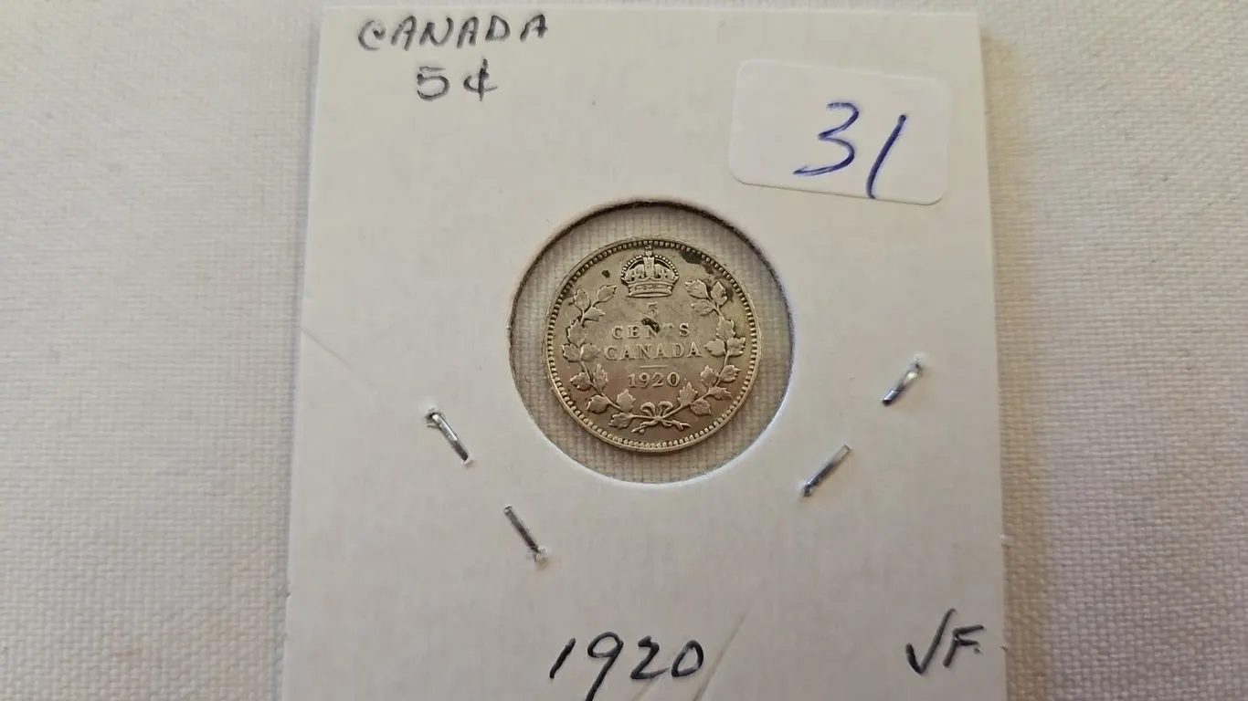 1920 Cdn 5 cent