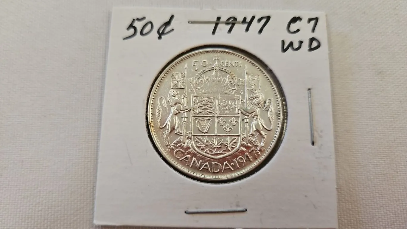 1947 Cdn 50 cent, C7, WD