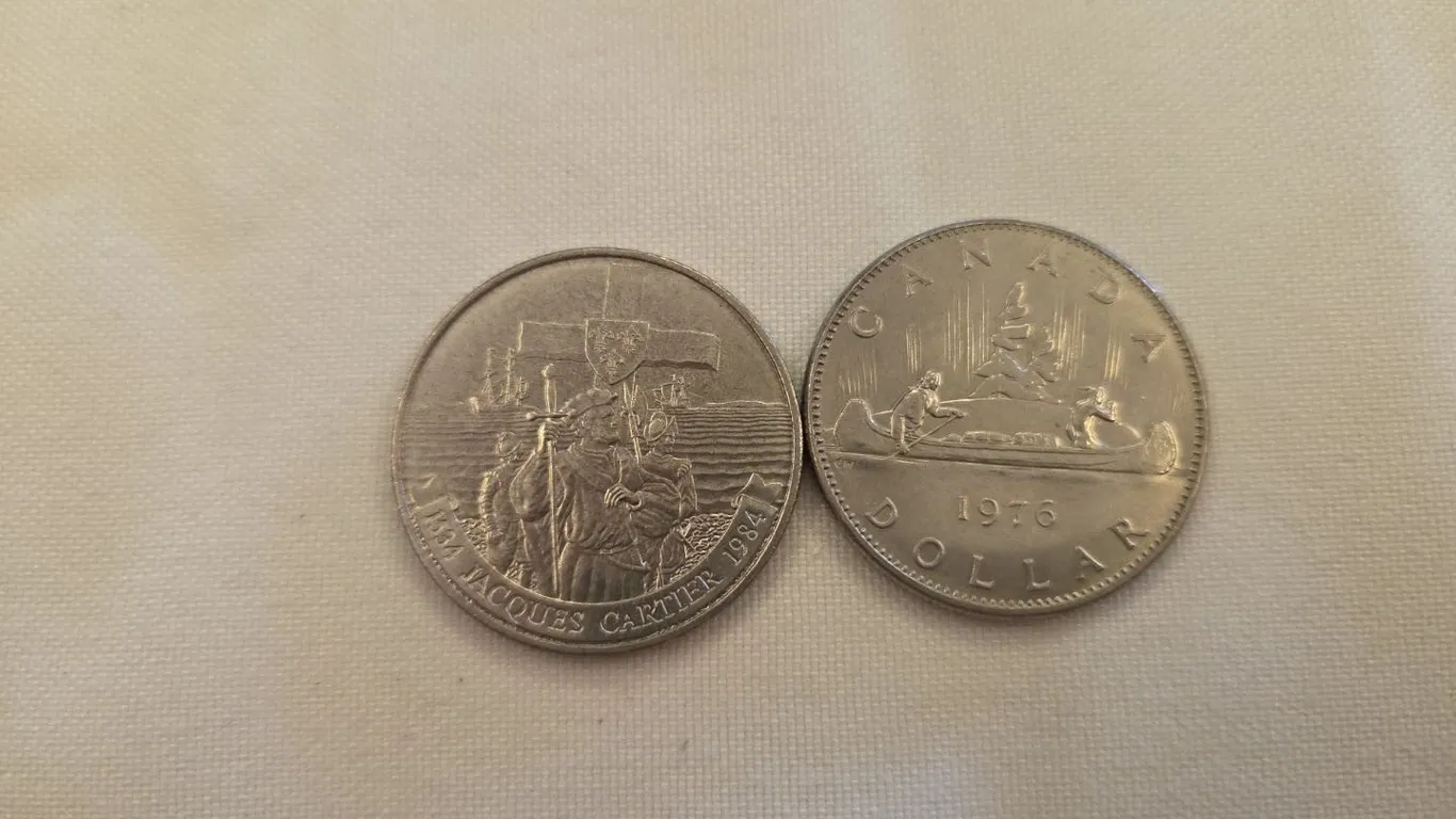 1976 & 84 Cdn nickel dollars