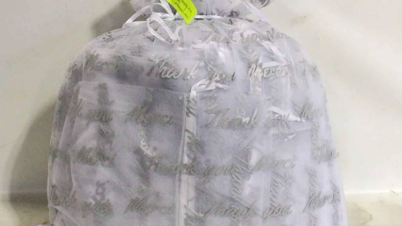 50 XL THANK YOU ORGANZA BAGS