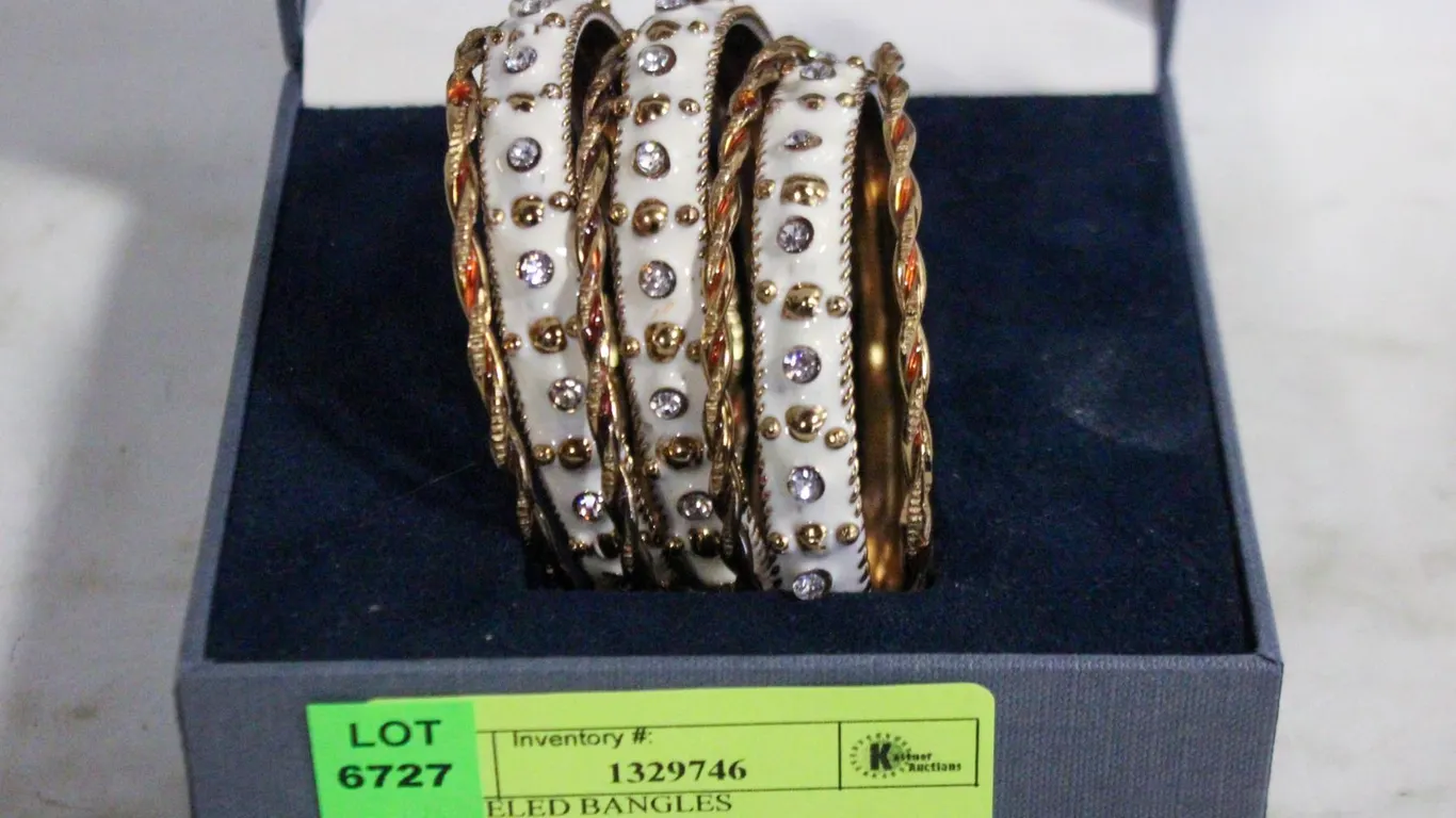 7 JEWELED BANGLES