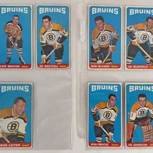 1965-66 Topps Hockey Boston Bruins Team Lot 10 Vintage NHL Cards
