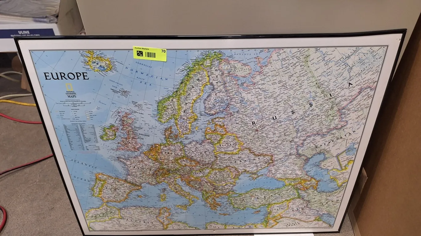 Wall Map of Europe, 30"x24"