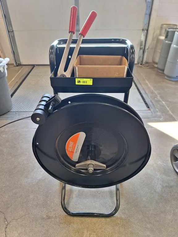 Uline Banding Cart with Tooling and Metal Strap