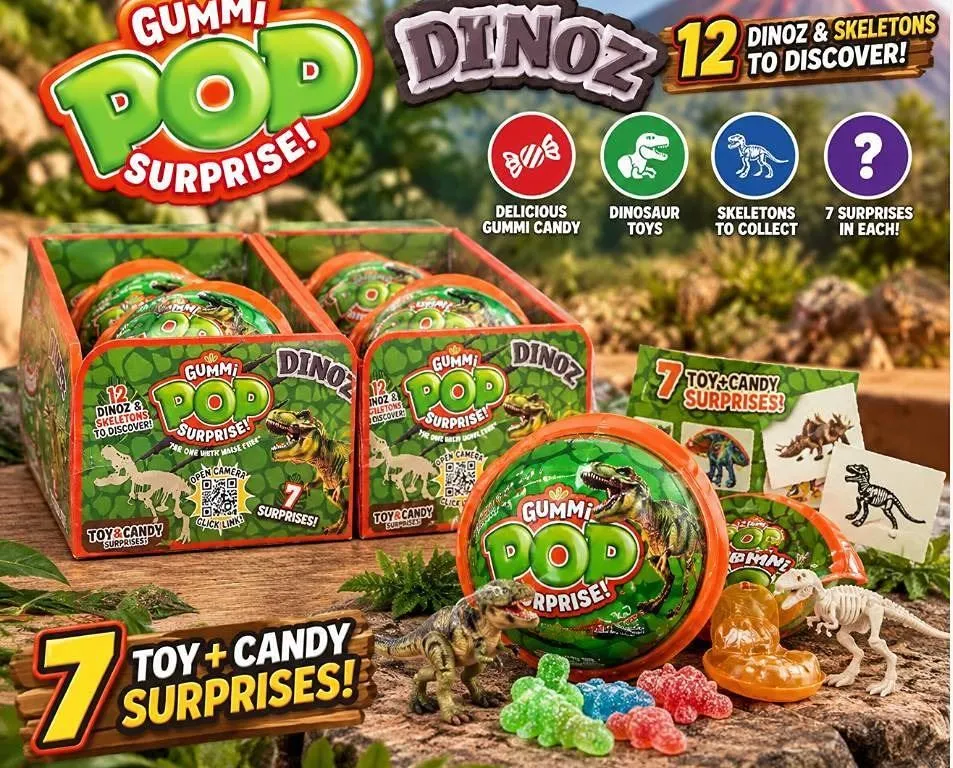 Gummi Pop Surprise! Dinos Candy6-Pack