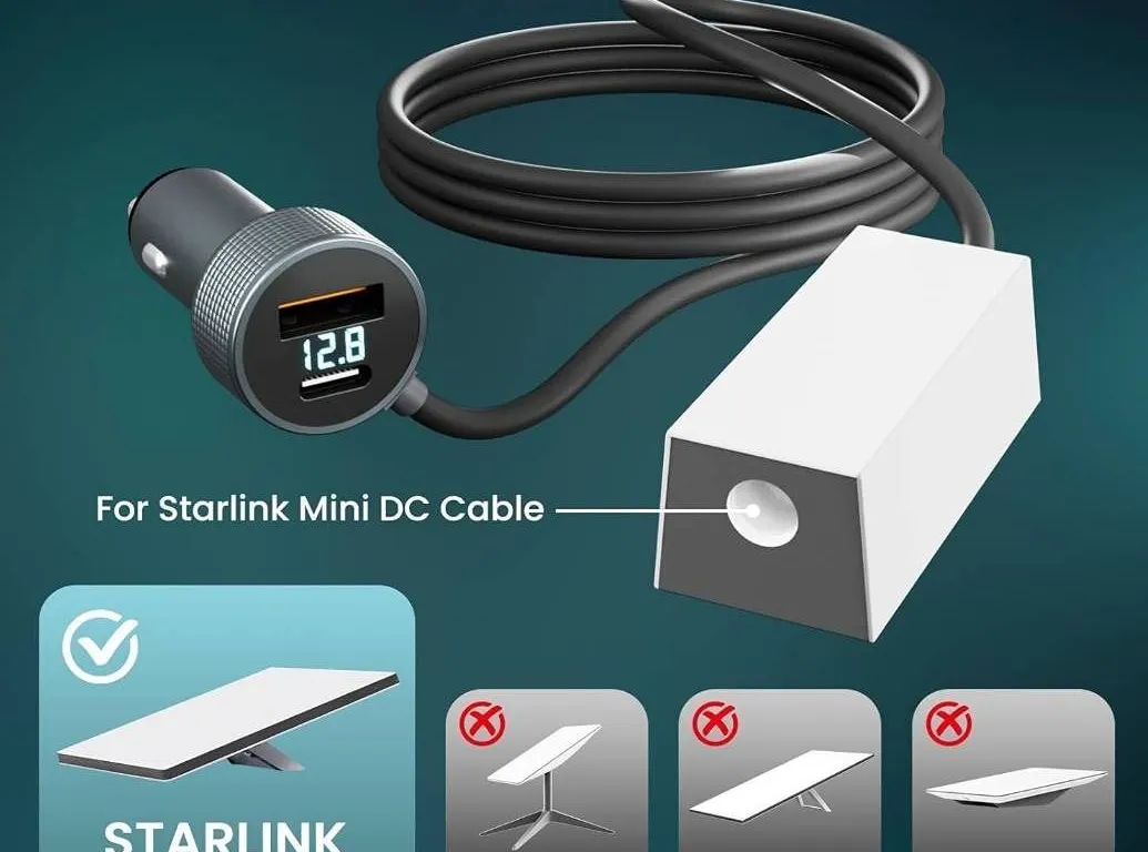 ABLian Starlink Mini Car Adapter 3-in-1 Booster