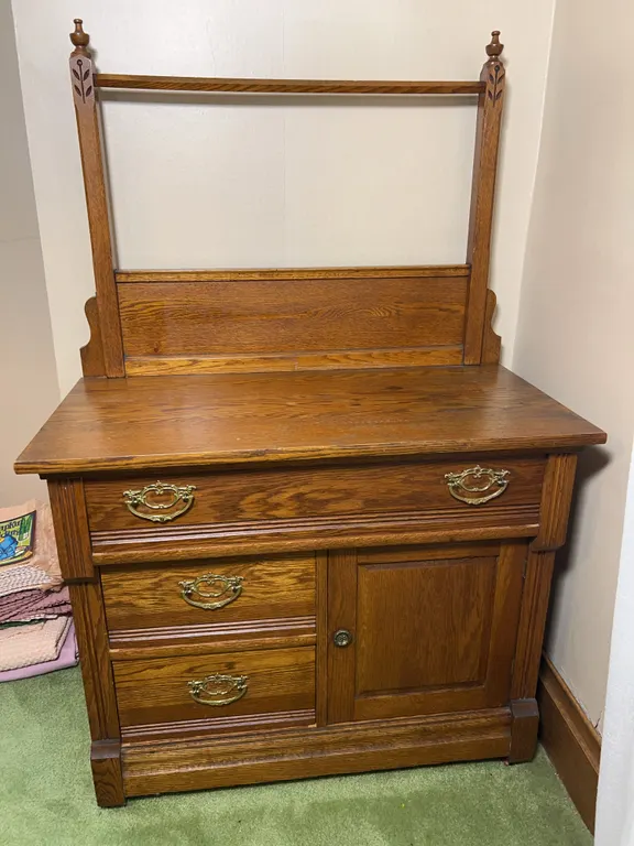 Antique Oak Wash Stand