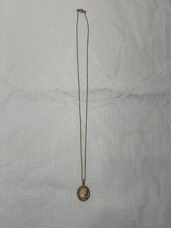 Cameo Necklace on 10K Chain