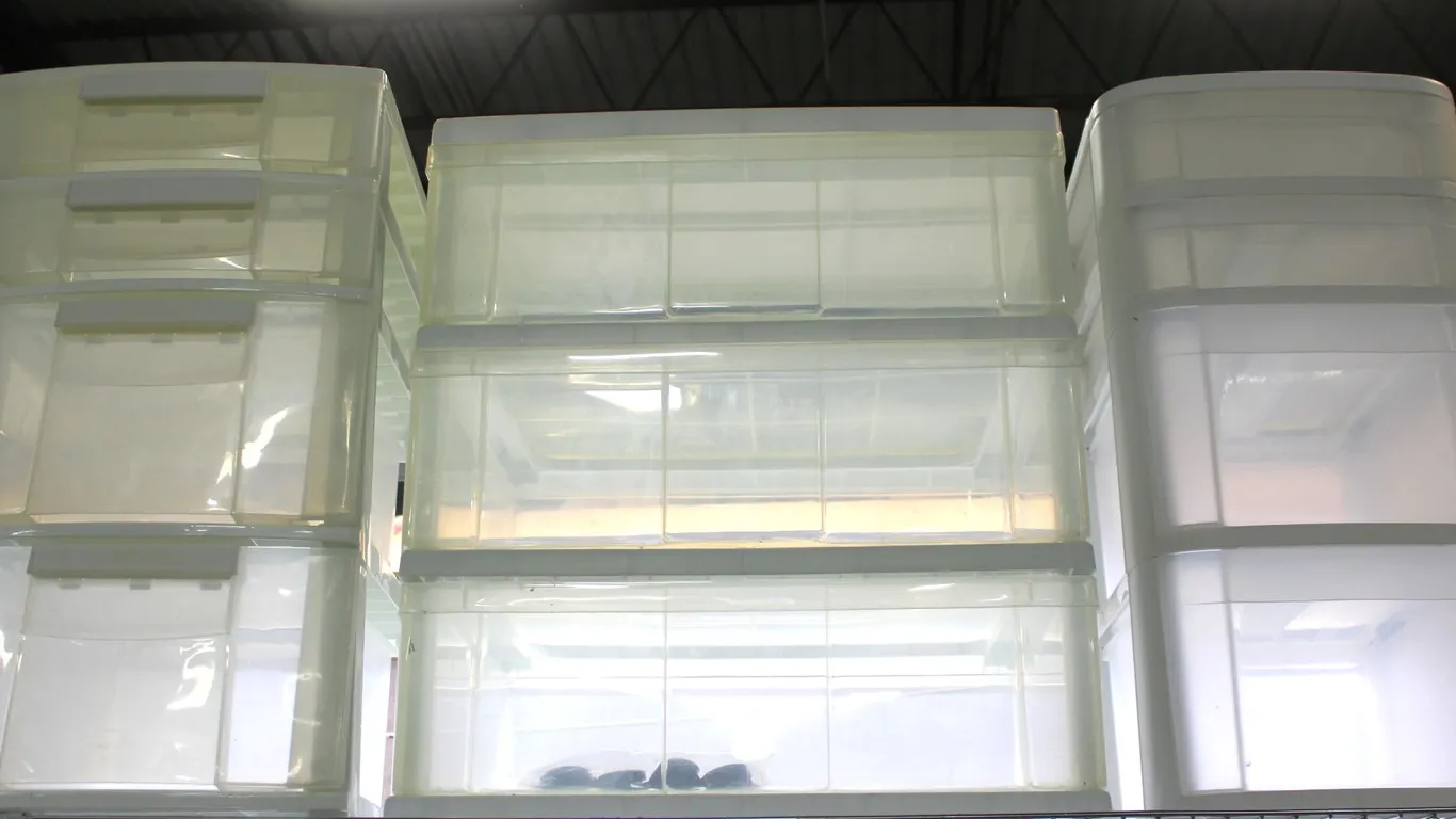 3 Clear Plastic Storage Drawer Units