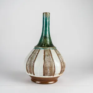 Studio Pottery Studio Craft Bottle Vase Signed Robby 05 Glazed Art Vessel