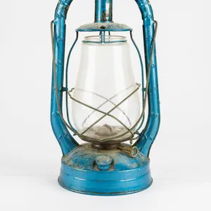 Vintage Blue Dietz Monarch Tubular Kerosene Lantern