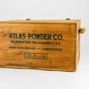 Vintage Atlas Powder Co. Wooden Explosives Crate