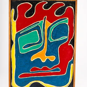 Vintage Original Oil on Board Painting - "Portret" by Adam Zebrowksi (1897-1993)