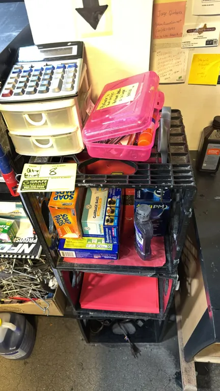 Polyethylene milk crates. Features black molded plastic construction with integrated carry handles and an open grid design. Contents not included.