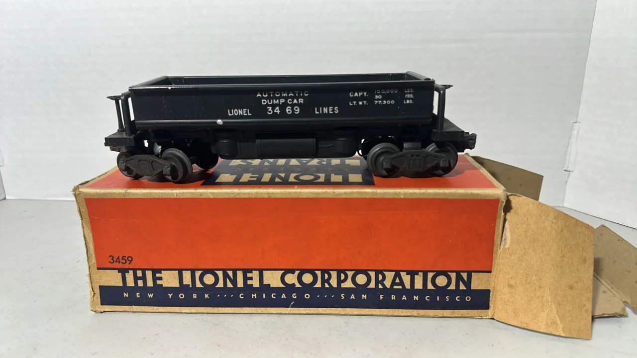 Lionel O Scale Side Dump Car - Metal & Plastic
