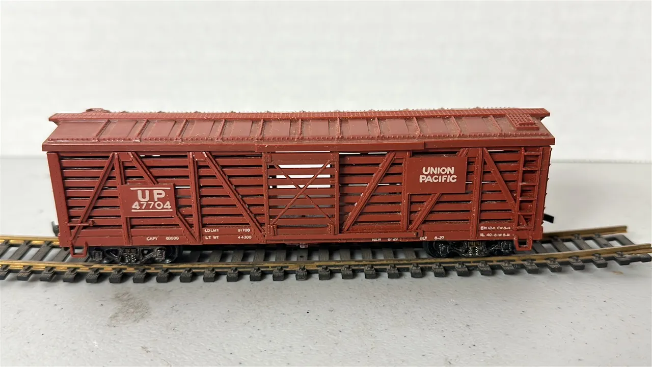 HO Scale Union Pacific Stock Rail Car