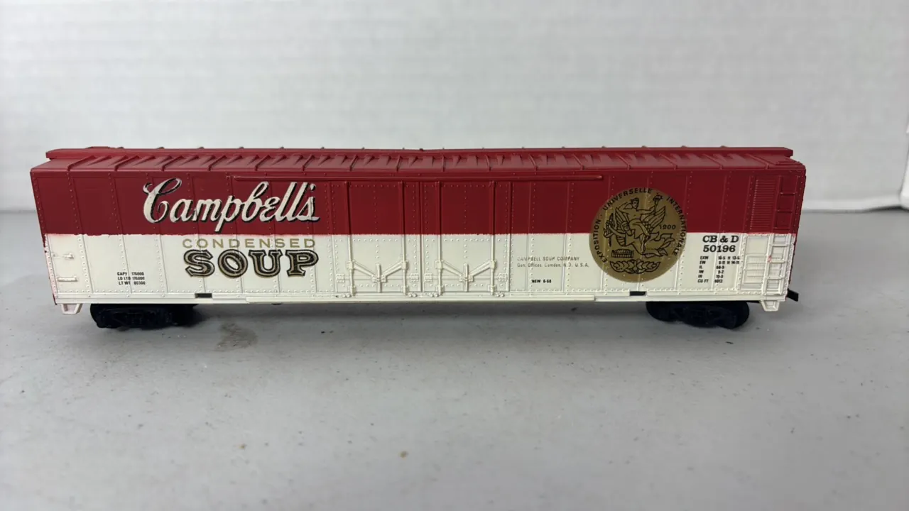 HO Scale Campbell’s Soup Boxcar - Plastic