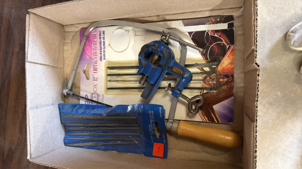 Coping Saw, Small Vise & Files