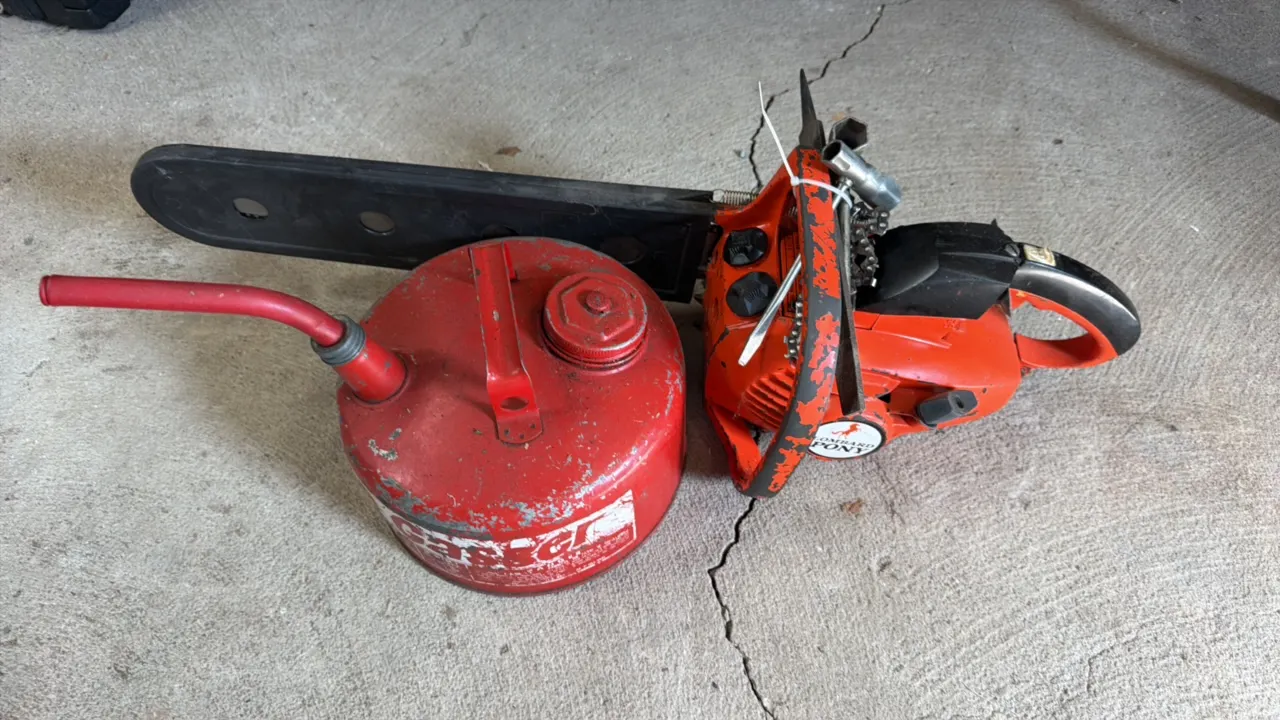 Lombard Pony Chainsaw, Gas Can & More