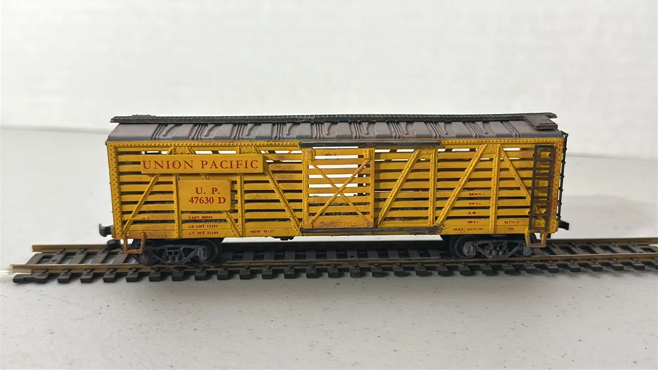 HO Scale Union Pacific Rail Stock car