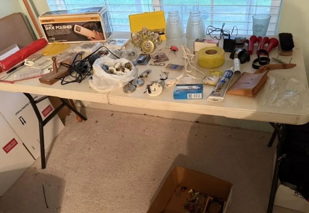 Shoe Polisher, Tile, Umbrella, Command Strips,