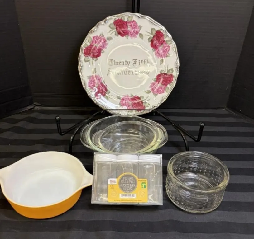 Vintage Pyrex/Fire King, 25 anniversary Platter