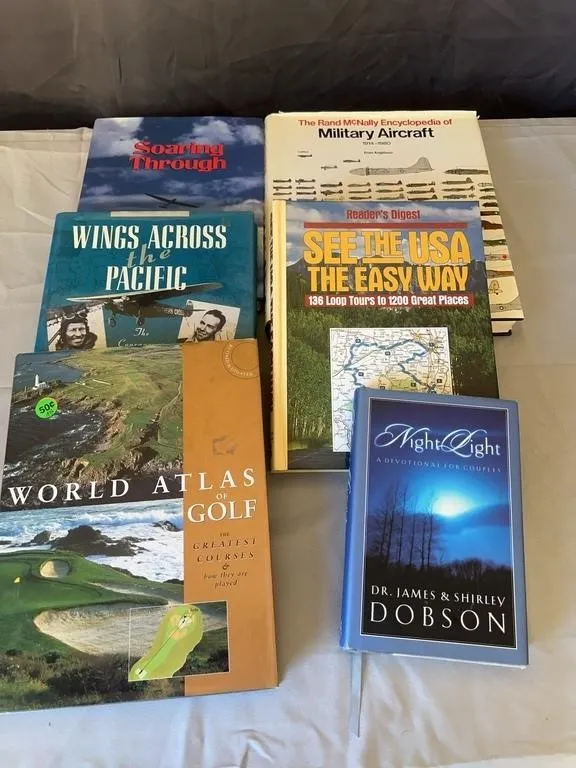 Hardcover Books: Aviation, Travel, Golf & More