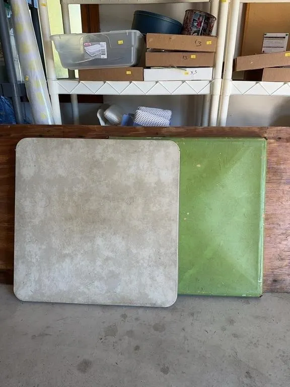 Samsonite & Green Metal Folding Card Tables