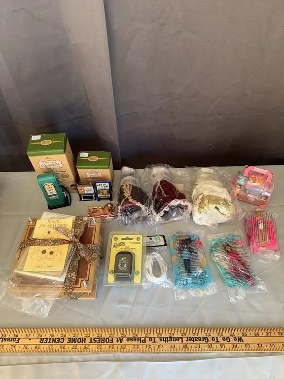 Hallmark Kiddie Car & Barbie Miniatures Lot