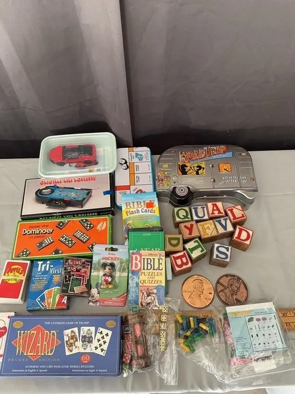 Tabletop Games Lot: Dominoes, Cards & More