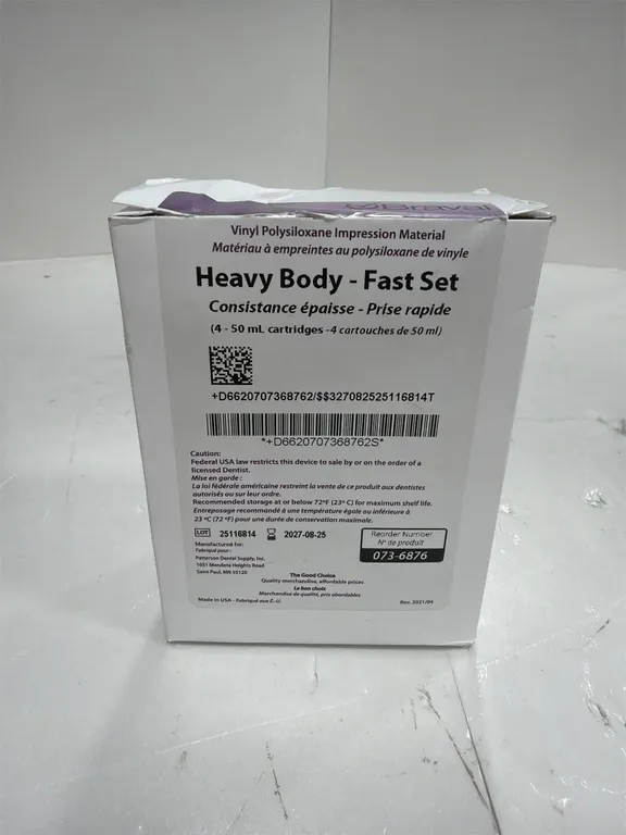 Brava Heavy Body Fast Set Impression Material 4pk